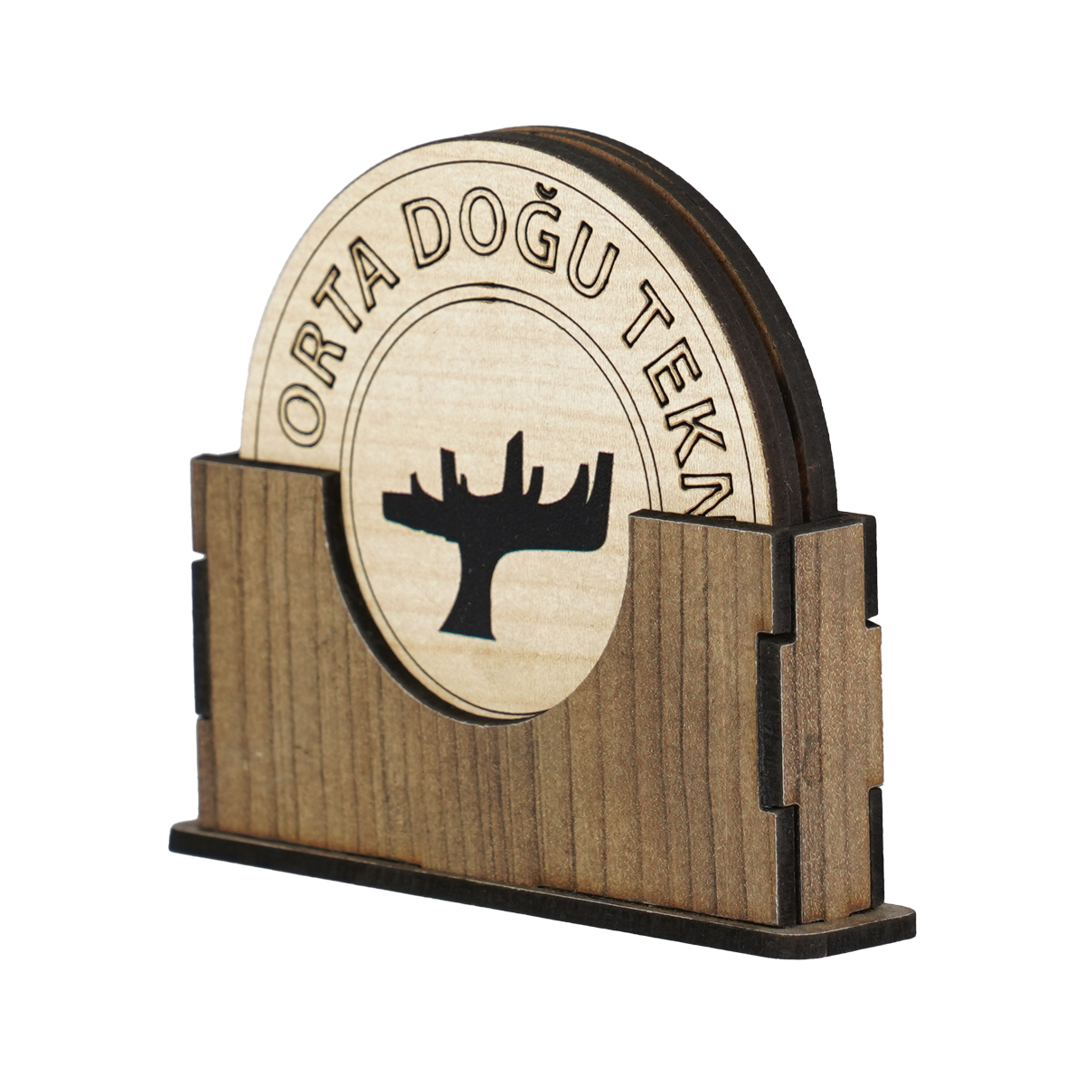 Ahşap Bardak Altlığı Set